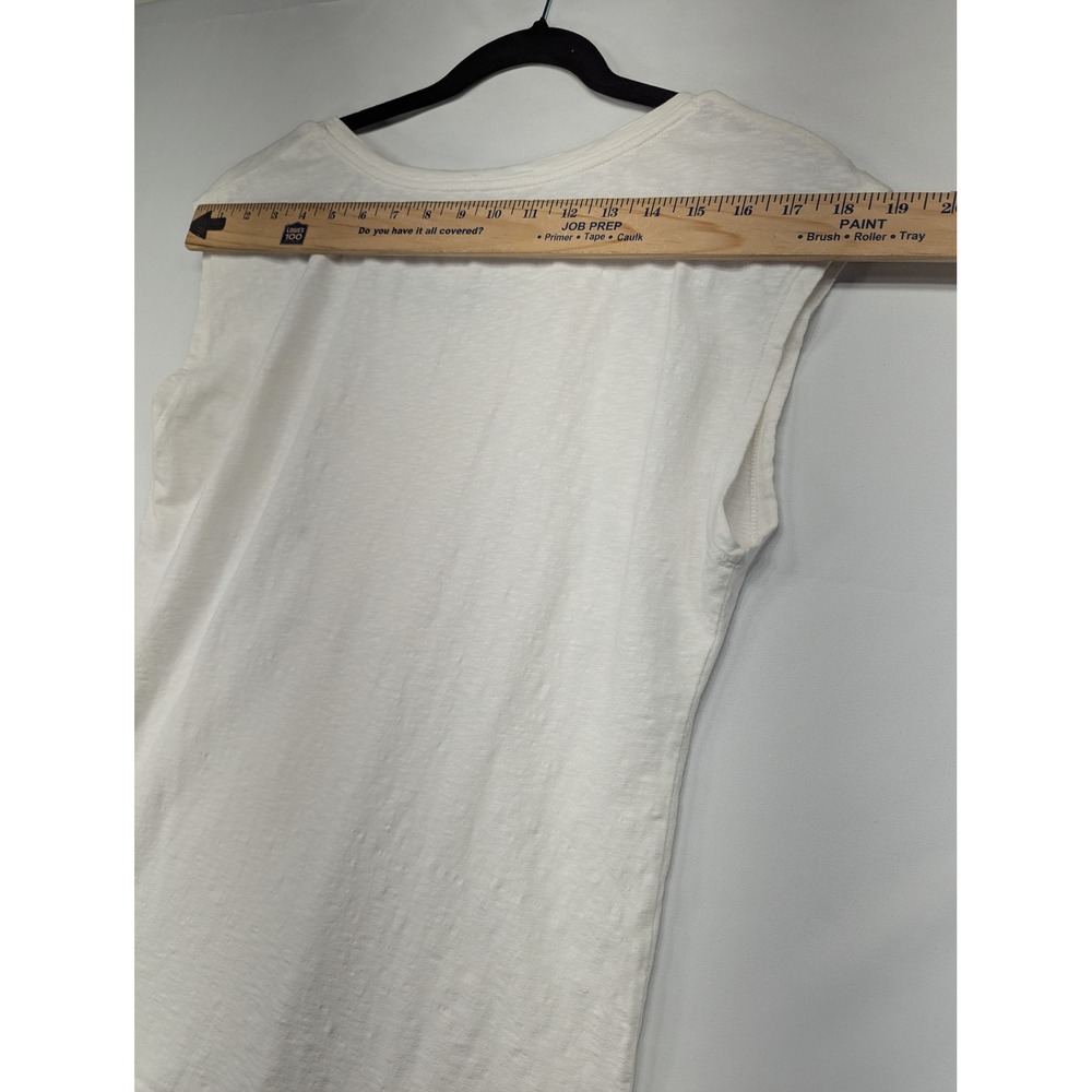 Charter Club White Sleeveless‎ Embellished T Shirt Top Size M - Picture 5 of 8